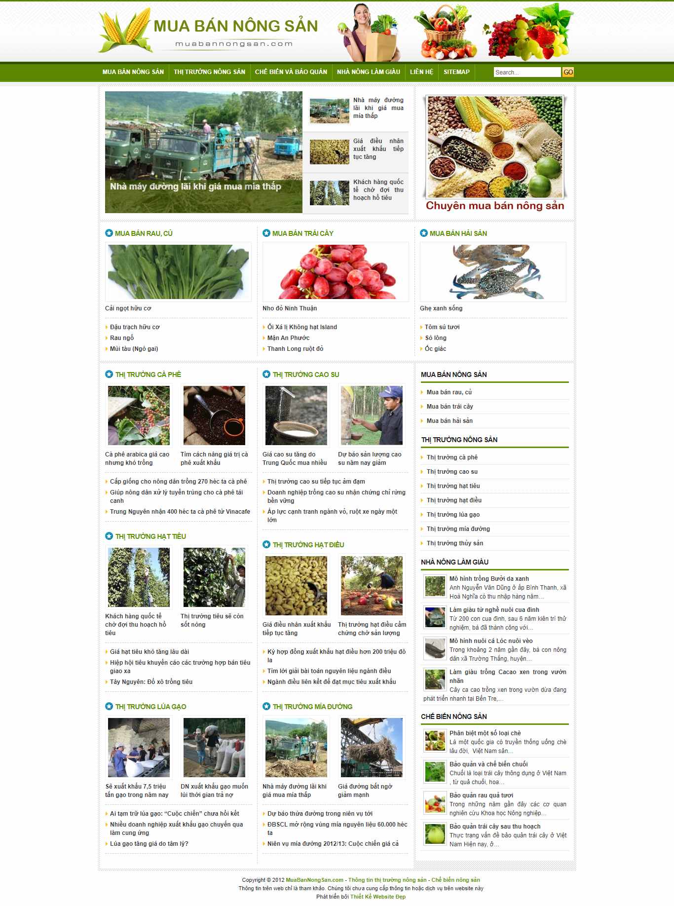 [thaphimex] Thiết kế Website Web nông sản - wwwmuabannongsancom